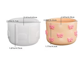Molde silicona cuenco redondo con moños 